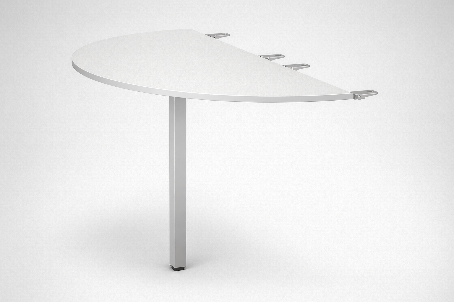 Stół biurowy Łącznik półokrągły 80 - powtarzalne stanowiska pracy, łączenie blatów i łatwe