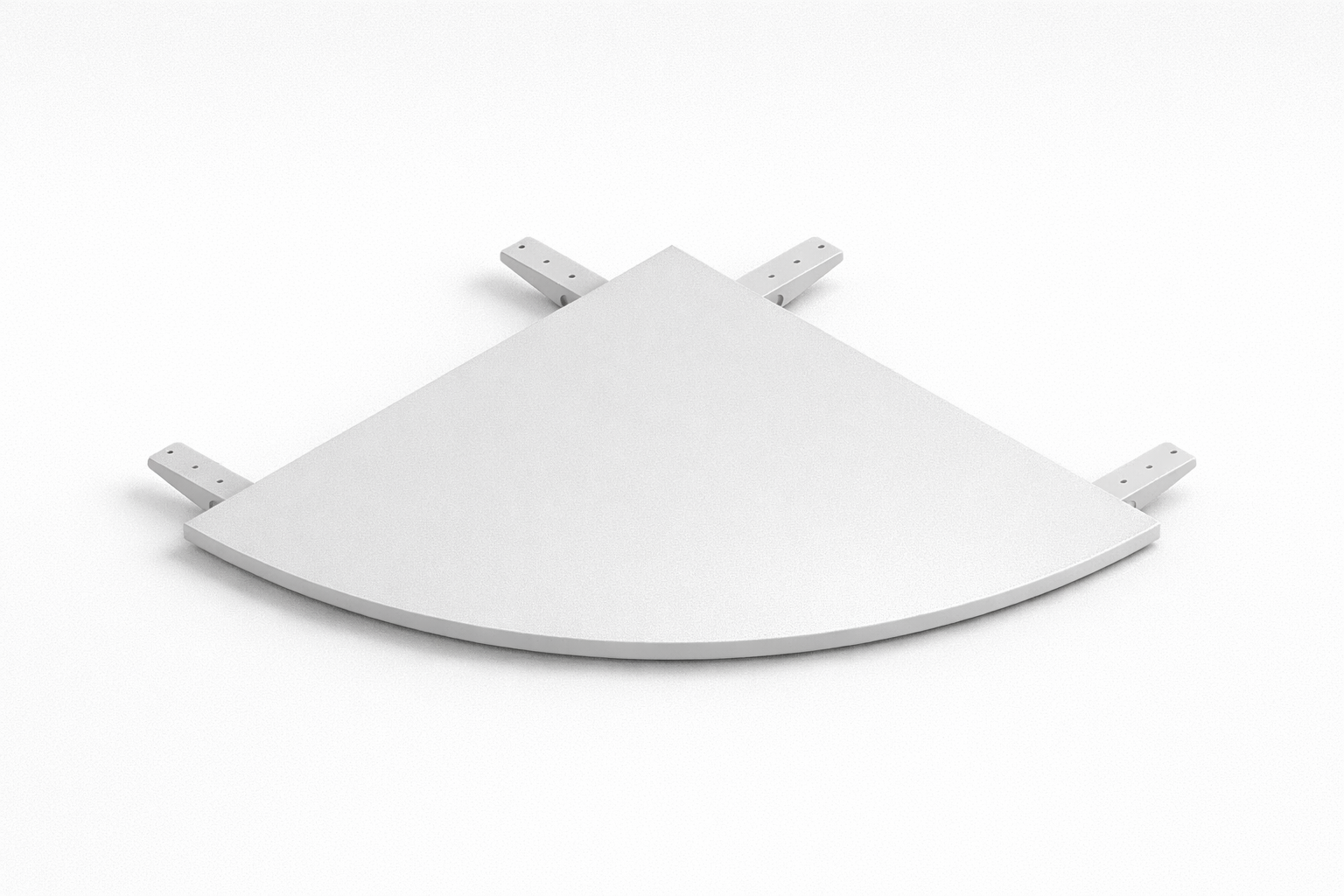 Stół biurowy Łącznik ćwiartka 80 - powtarzalne stanowiska pracy, łączenie blatów i łatwe