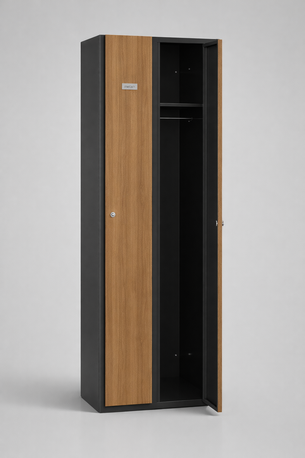 Szafka ubraniowa BHP Szafa ubraniowa Sum 320 Wst - drzwi z okleiną - DĄB - porządek wyposażenia osobistego oraz powtarzalny