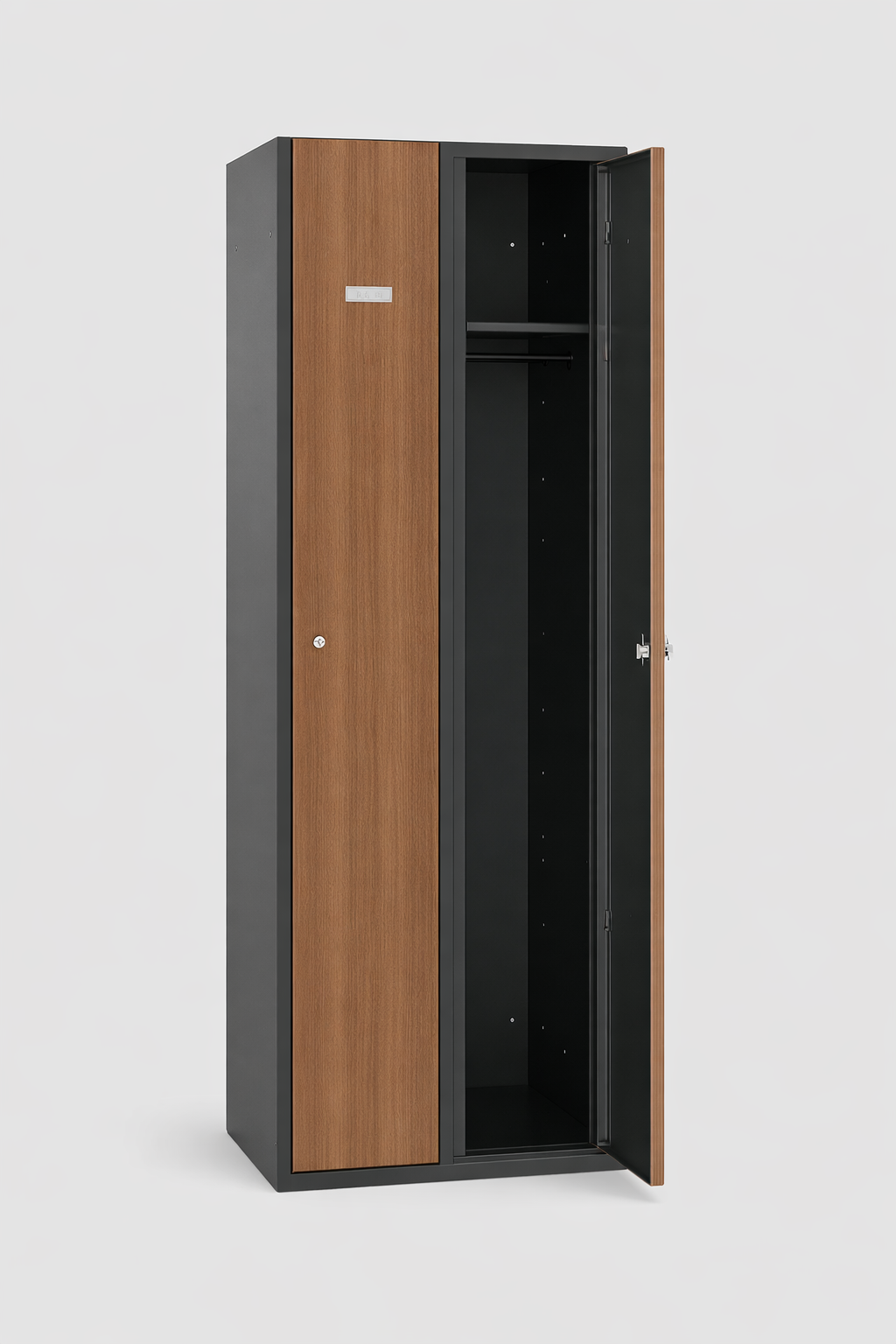 Szafka ubraniowa BHP Szafa ubraniowa Sum 320 Wst - drzwi z okleiną - ORZECH WŁOSKI - porządek wyposażenia osobistego oraz powtarzalny