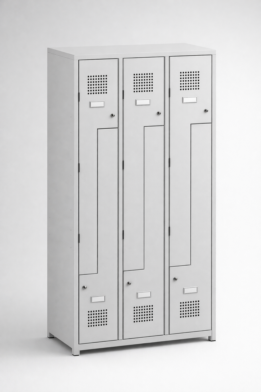 Szafka ubraniowa BHP typu L Sul 33 W lx - wygodne gospodarowanie przestrzenią szatni przy