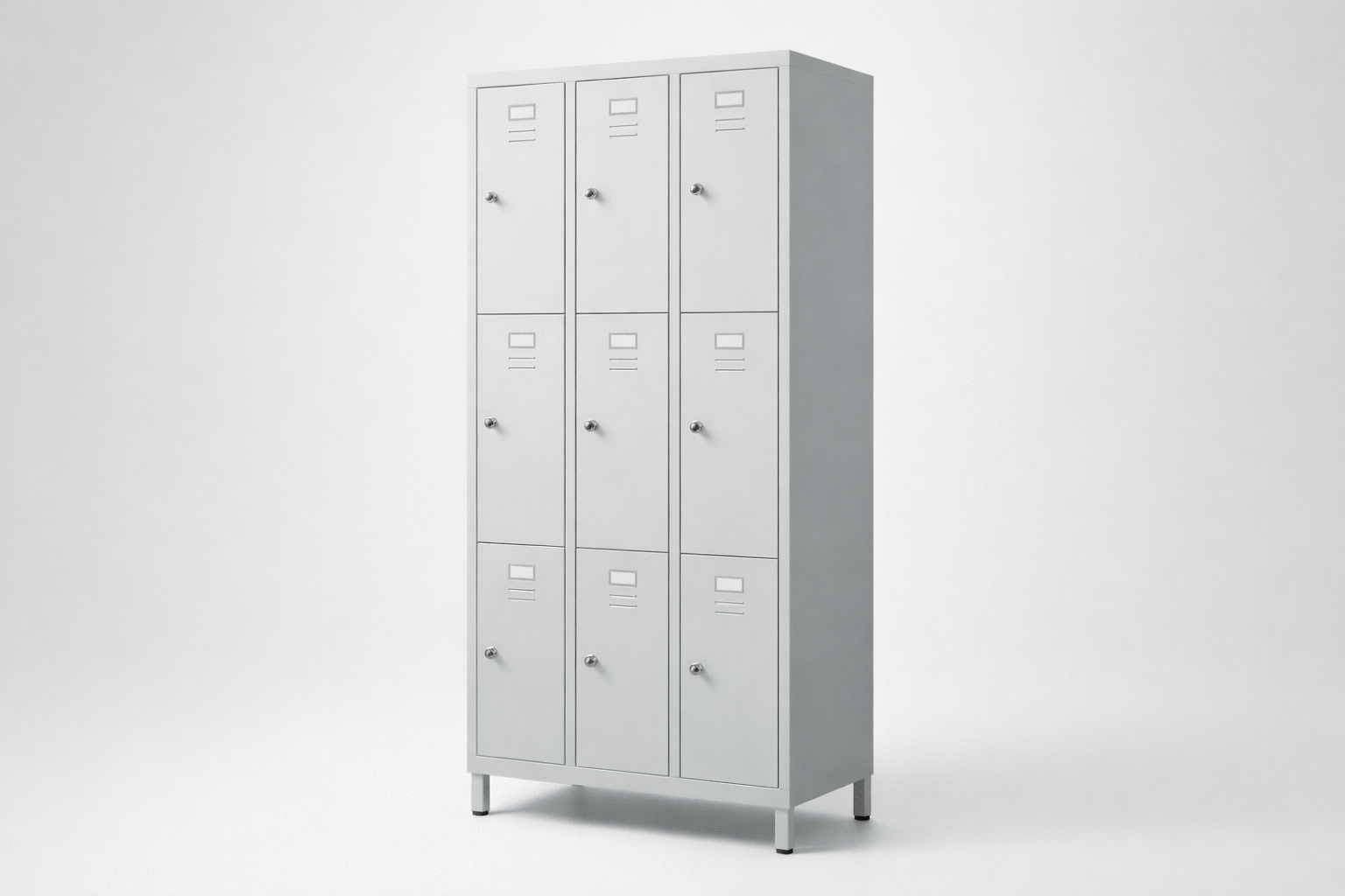 Szafa z drzwiami z plexi MSus 324 – na nóżkach - połączenie przejrzystości wizualnej zawartości z