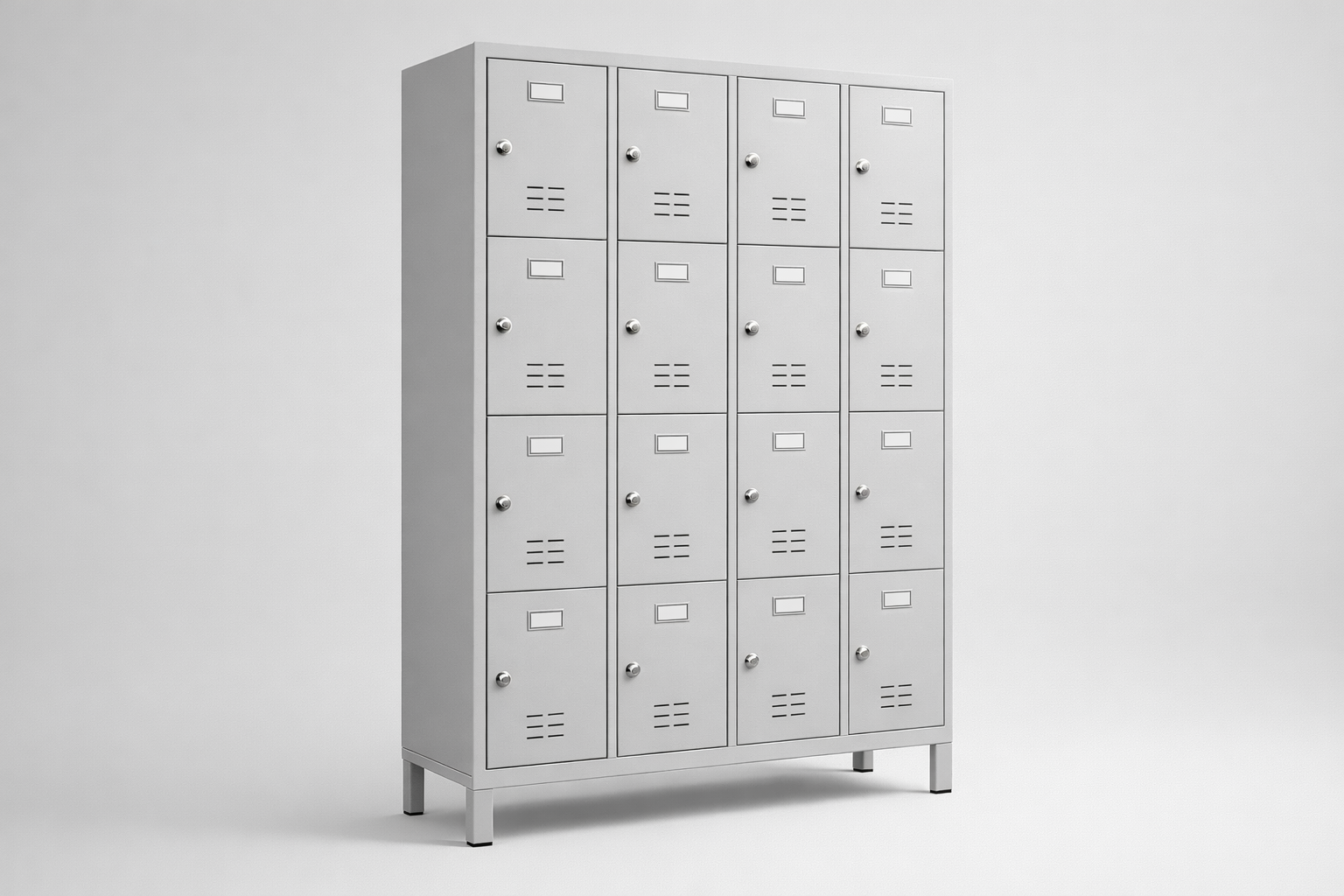 Szafa z drzwiami z plexi MSus 345 – na nóżkach - połączenie przejrzystości wizualnej zawartości z