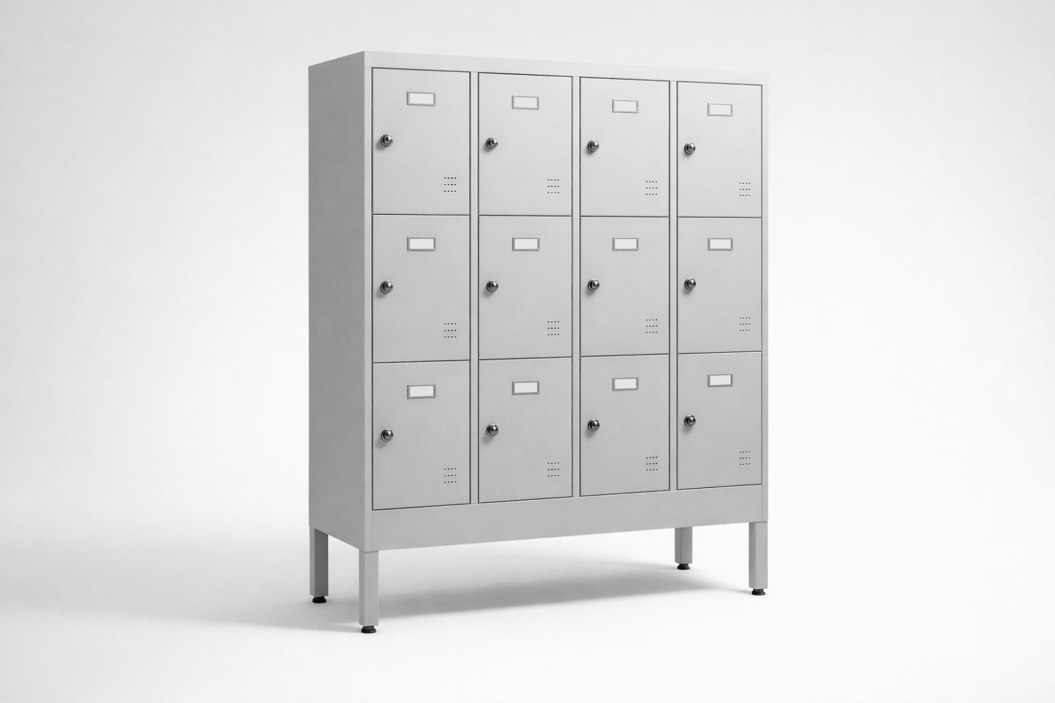 Szafa z drzwiami z plexi MSus 434 – na nóżkach - połączenie przejrzystości wizualnej zawartości z