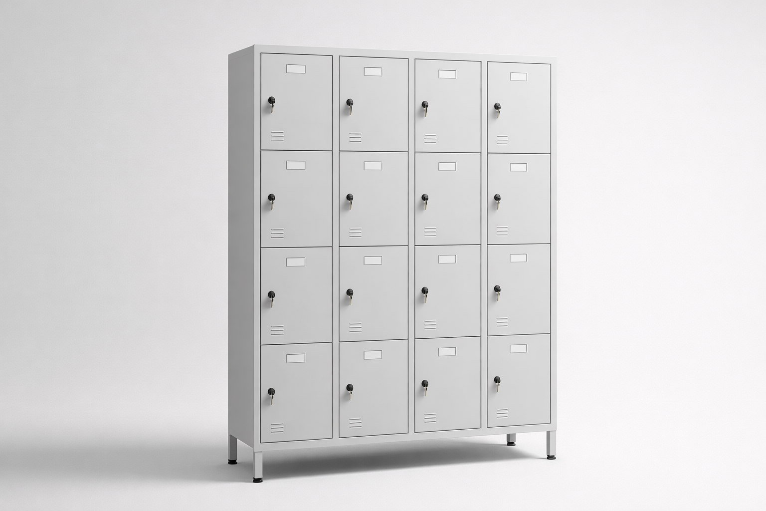 Szafa z drzwiami z plexi MSus 435 – na nóżkach - połączenie przejrzystości wizualnej zawartości z