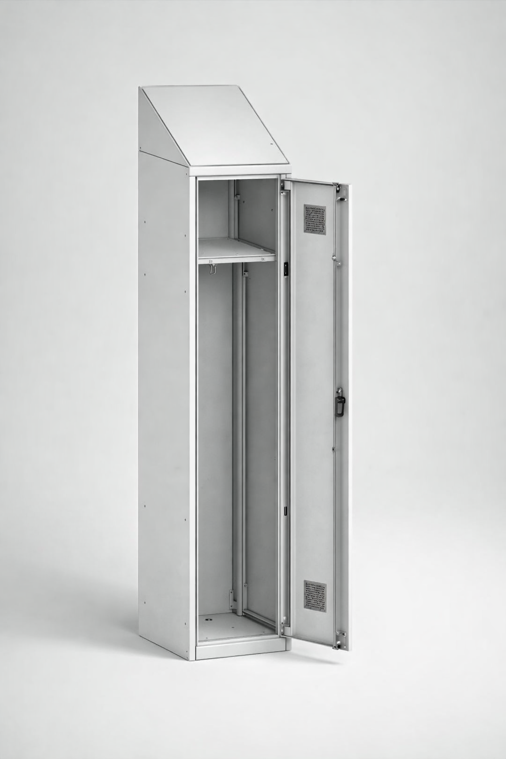 Szafa MSUV MSum 410v – z daszkiem, przegroda 1 pkt - połączenie przechowywania rzeczy osobistych lub