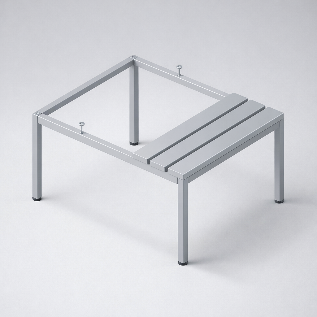 Podstawa do szaf WSU i MSU P 311 W – Podstawy z siedziskiem z listew drewnianych - rozbudowę funkcjonalności szaf o nadstawki, cokoły