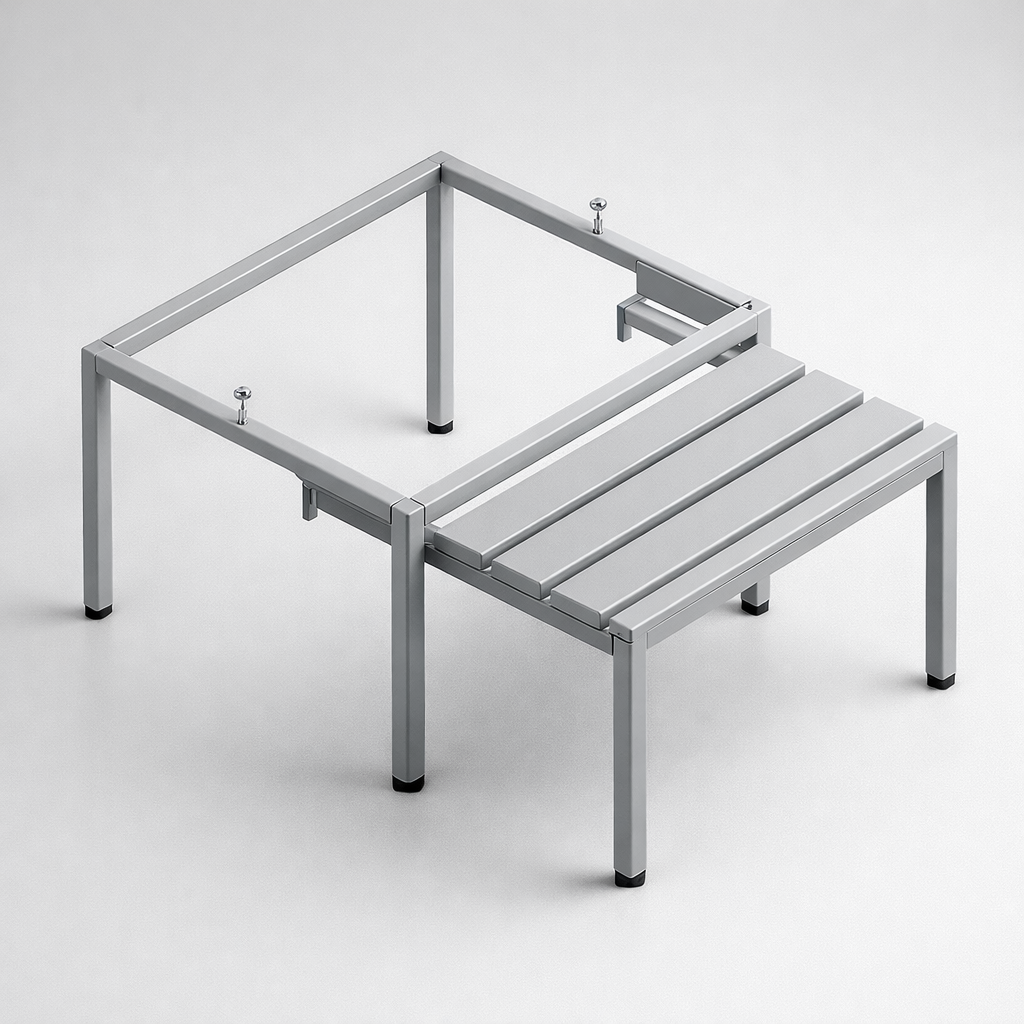 Akcesorium WSU / MSU Pw 311 W – Podstawy z wysuwanym siedziskiem z PCV - rozbudowę funkcjonalności szaf o nadstawki, cokoły