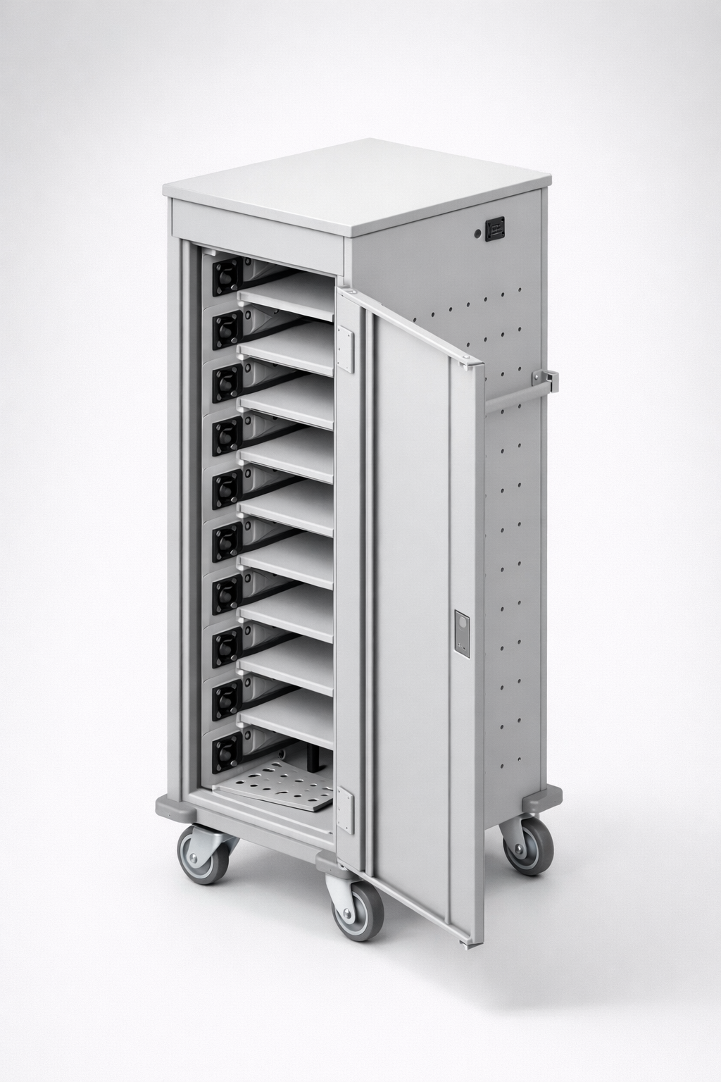 Wózek na laptopy WNL 0514061004 - kontrolowany obieg, ładowanie i sprawne