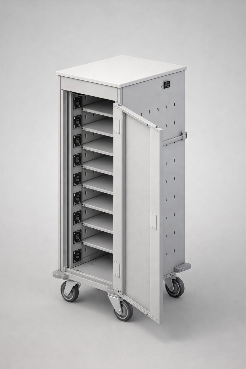 Wózek na laptopy WNL 0514061017 - kontrolowany obieg, ładowanie i sprawne