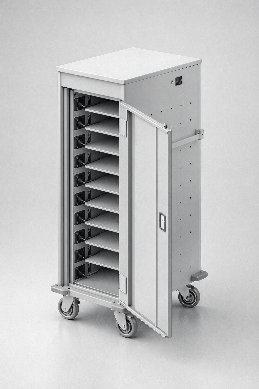 Wózek na laptopy WNL 0514061003 - kontrolowany obieg, ładowanie i sprawne