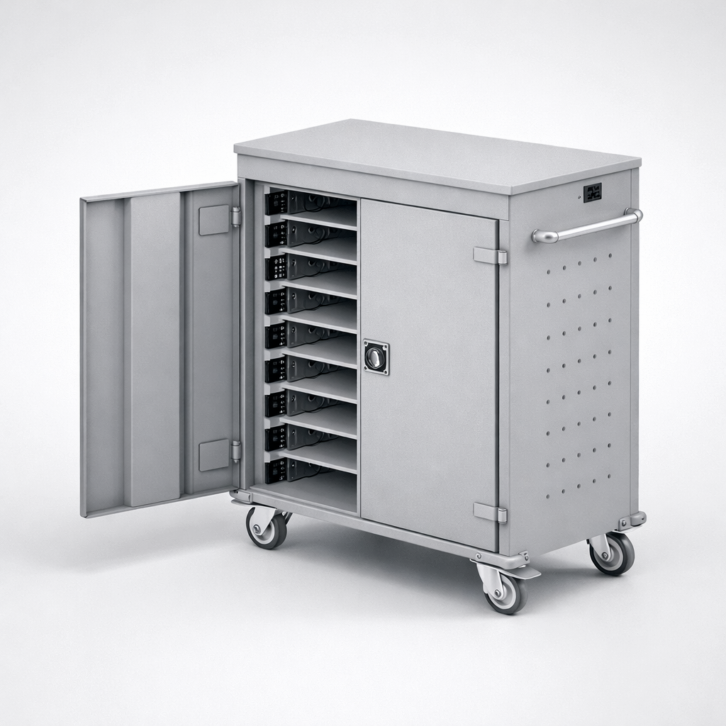 Wózek na laptopy WNL 0615051003 - kontrolowany obieg, ładowanie i sprawne