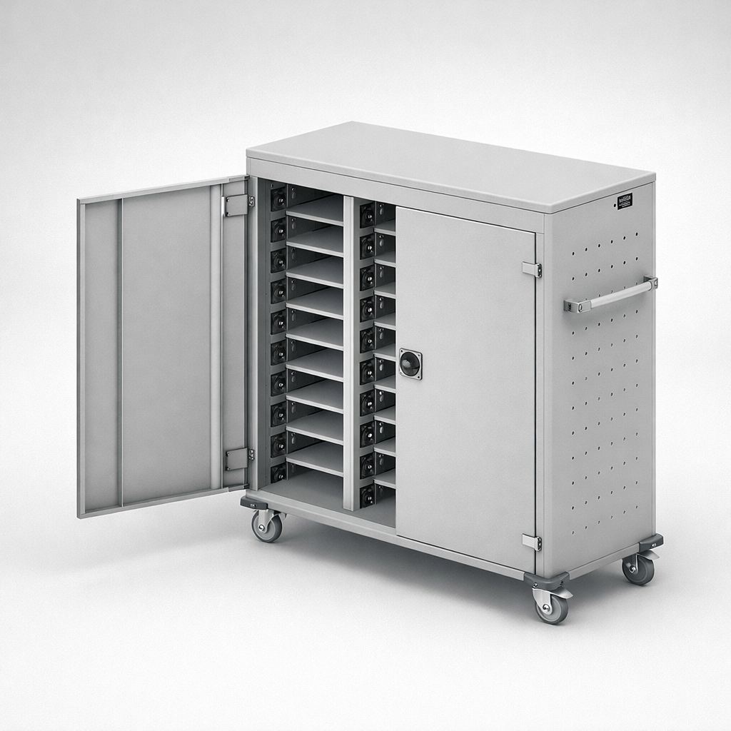 Wózek na laptopy WNL 0714051004 - kontrolowany obieg, ładowanie i sprawne