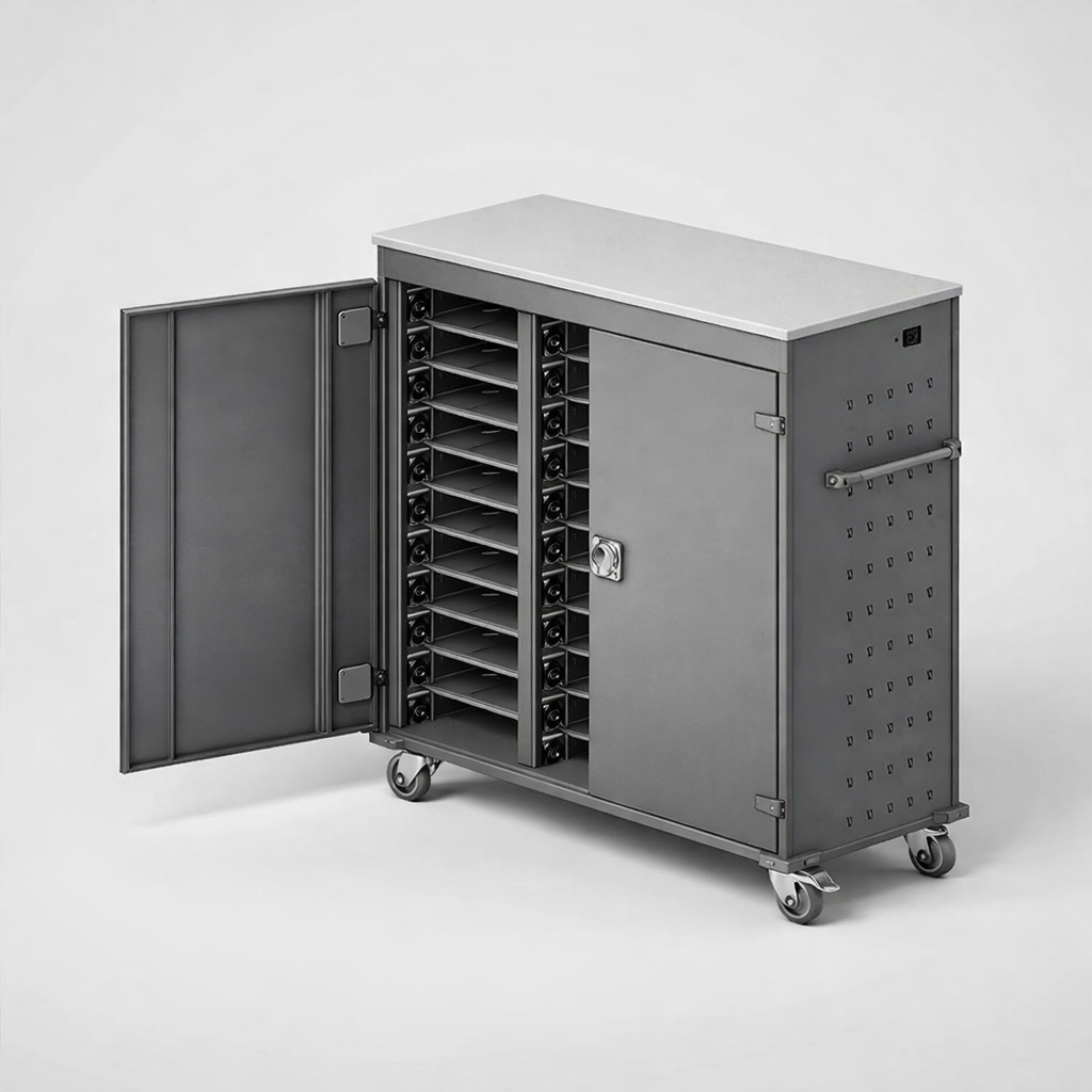 Wózek na laptopy WNL 0714051003 - kontrolowany obieg, ładowanie i sprawne