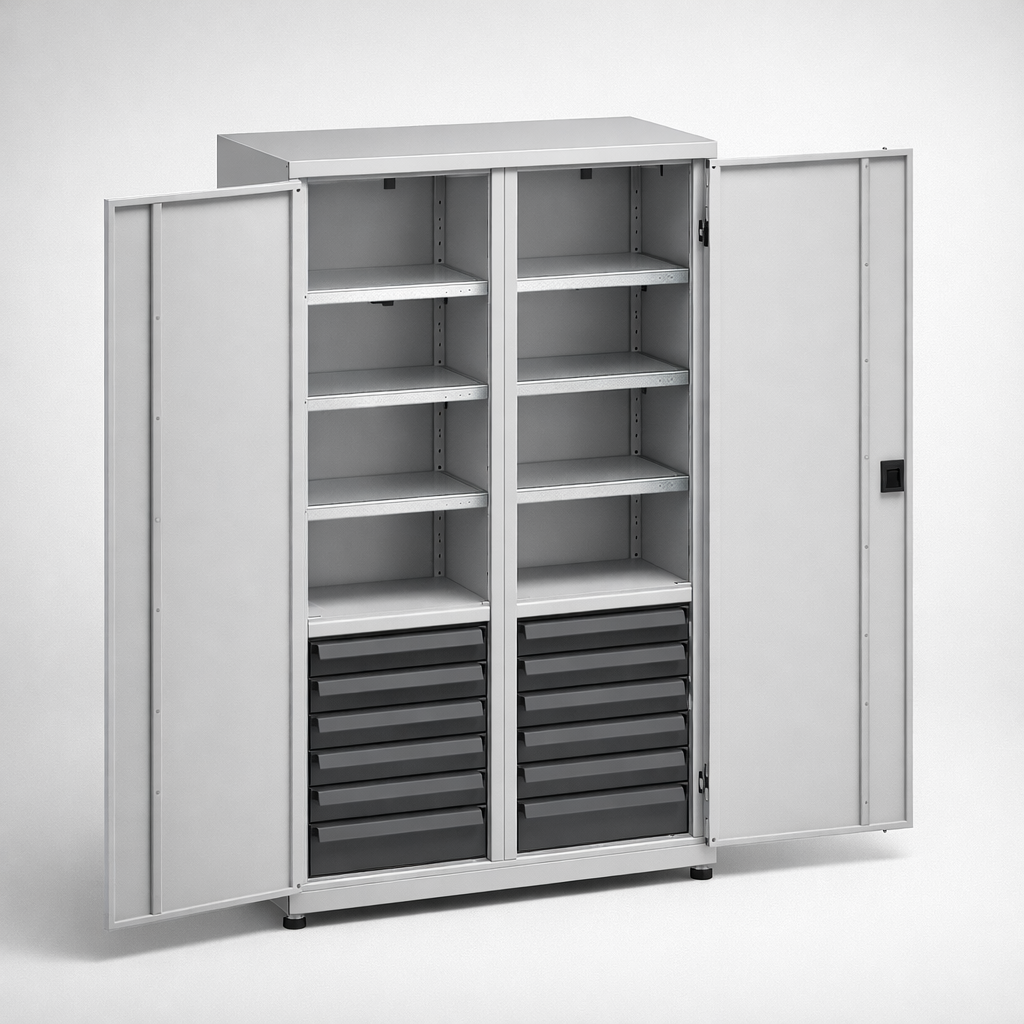 Szafa warsztatowa MSW212/5-30 - organizację narzędzi, komponentów i wyposażenia