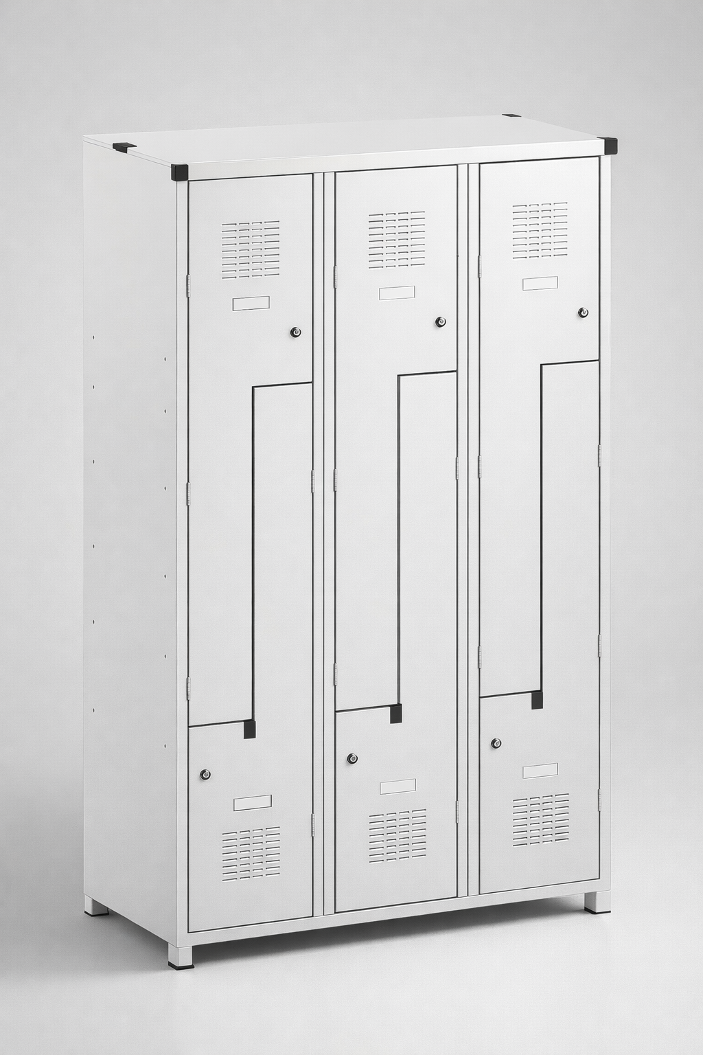 Szafka ubraniowa BHP typu L Sul 33 W st - wygodne gospodarowanie przestrzenią szatni przy