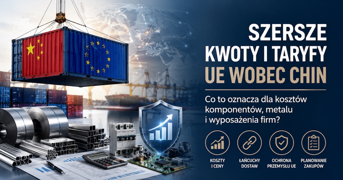 Mapa przepływów dostaw między Chinami i Europą z elementami metalu, komponentów i wyposażenia B2B