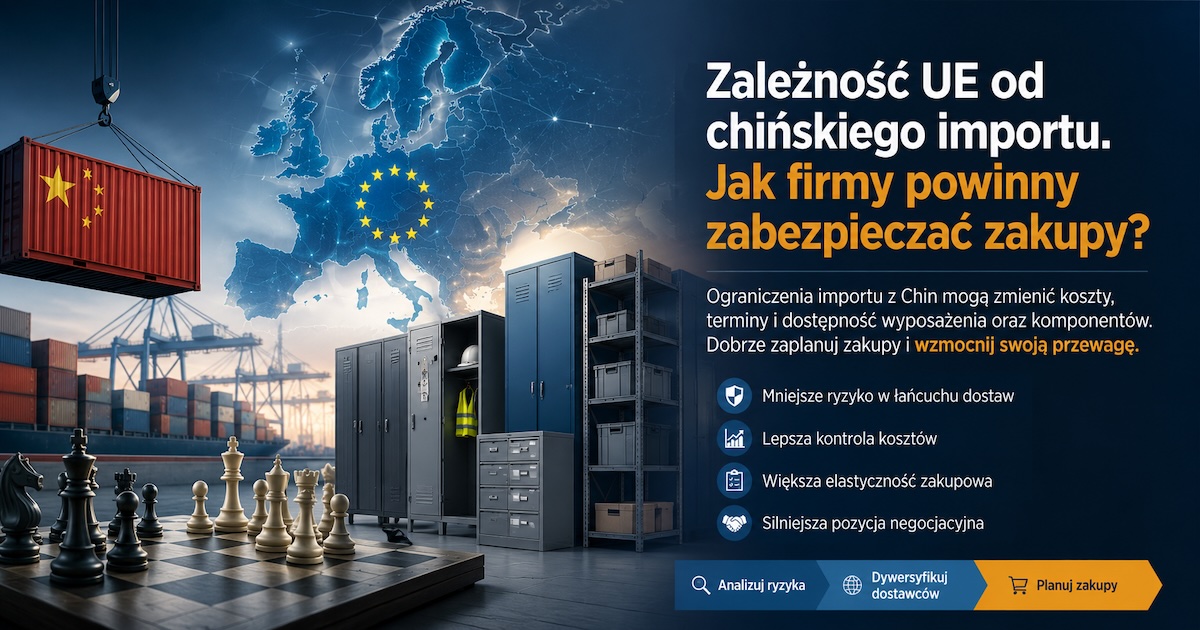 Mapa łańcucha dostaw łącząca port, magazyn i europejskie biuro zakupów B2B