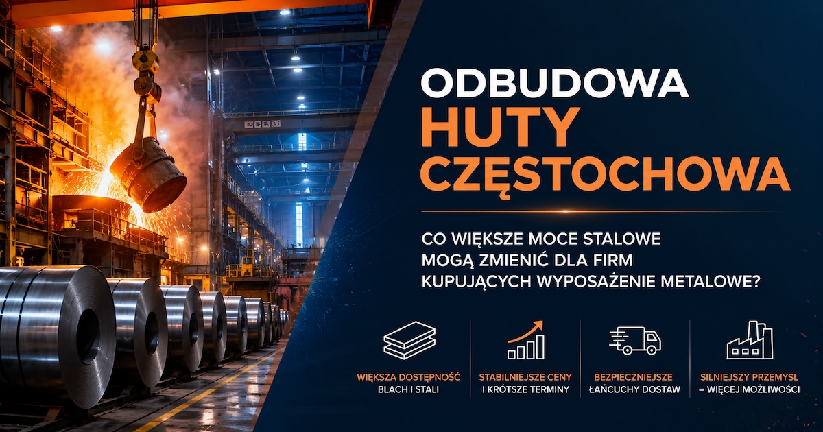 Hala produkcyjna z arkuszami stali i planowaniem zakupów wyposażenia metalowego