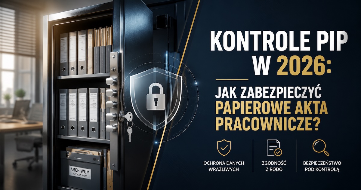 Metalowe szafy na akta pracownicze w biurze HR
