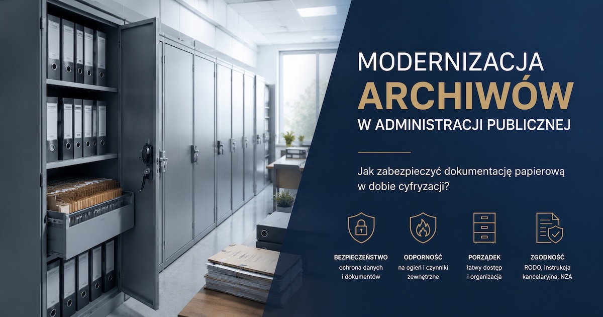 Metalowe szafy aktowe na dokumenty biurowe i archiwalne