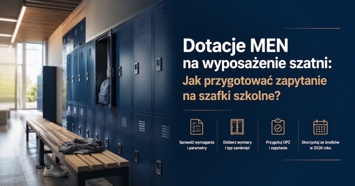 Szafki szkolne w nowoczesnym korytarzu