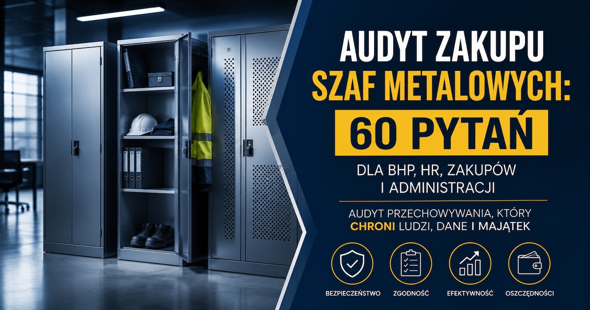 Audyt przechowywania przed zakupem szaf metalowych w organizacji B2B