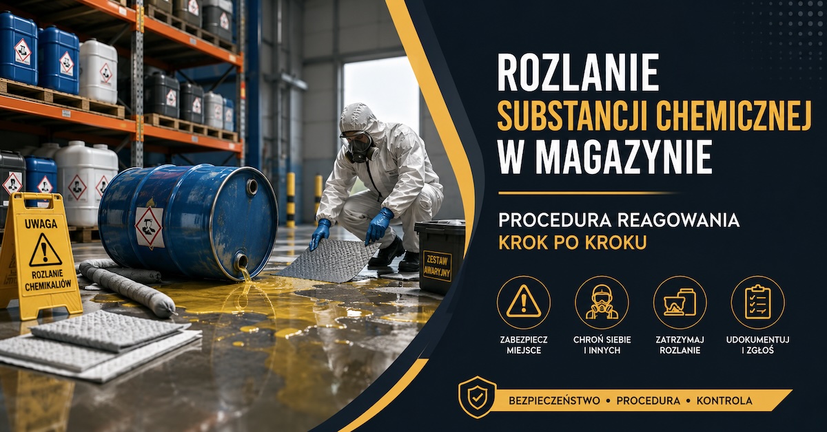 Procedura reagowania na rozlanie substancji chemicznej w magazynie
